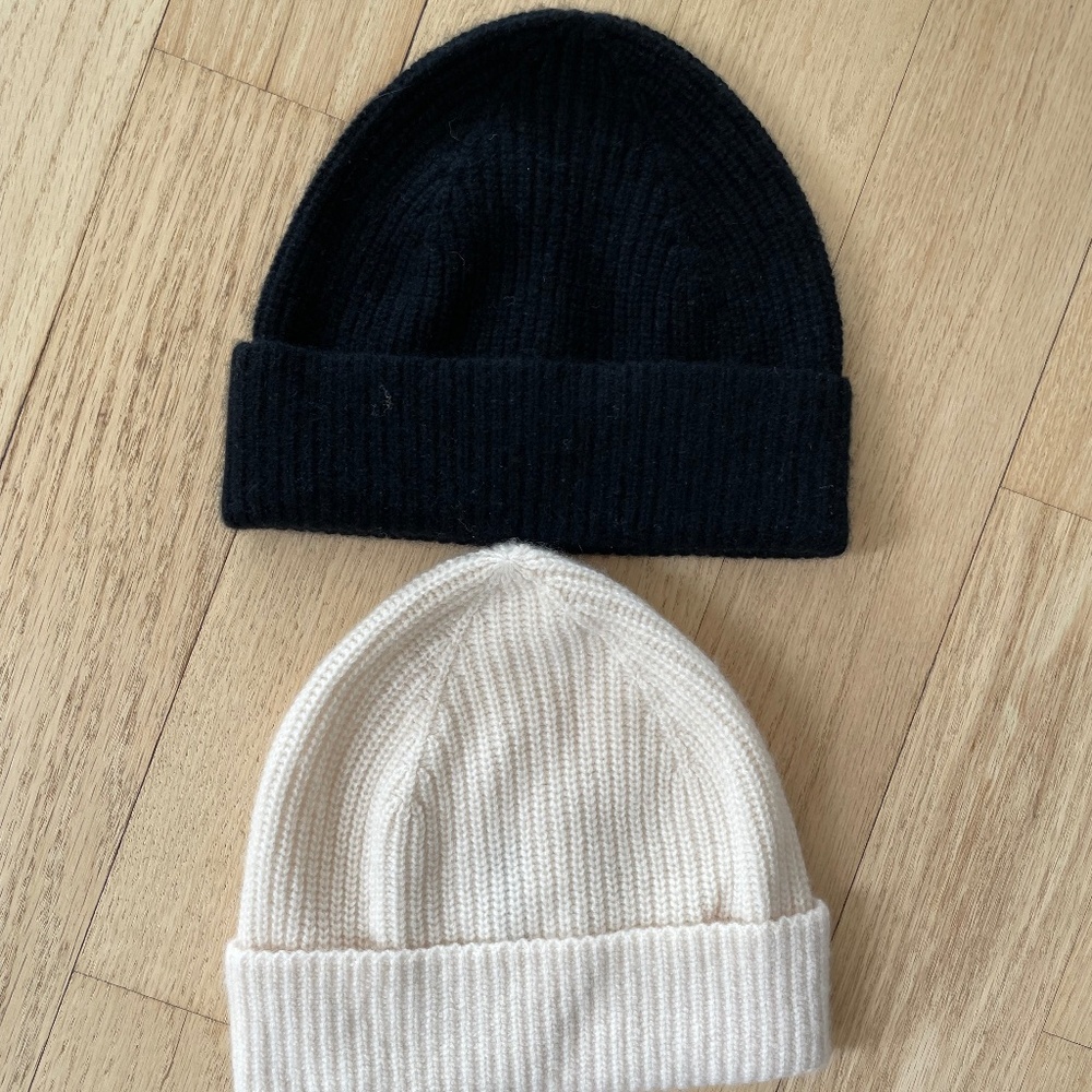 Quince Mongolian Cashmere Ribbed Beanie Set